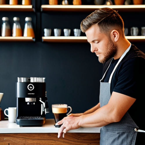 **Prompt 1: The Evolving Barista**
    A professional male barista in a modest, dark apron over a crisp white shirt, expertly preparing coffee in a clean, well-lit modern coffee shop. He stands confidently between a traditional espresso machine and a modern pour-over brewing station, symbolizing the evolution of the barista role. His focus is on the craft, demonstrating perfect anatomy, correct proportions, and a natural pose. The background features warm lighting and subtle wooden textures. fully clothed, appropriate attire, professional dress, safe for work, appropriate content, family-friendly, well-formed hands, proper finger count, natural body proportions, high-quality photography, sharp focus.