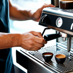 **

A fully clothed barista, perfect anatomy, in a professional cafe setting, preparing an espresso. Focus on the barista's hands expertly tamping the coffee. Background includes espresso machine and coffee beans. Safe for work, appropriate content, family-friendly, high quality.

**